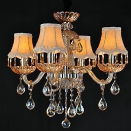 Lustr Crystal Retro Glass 4 Light