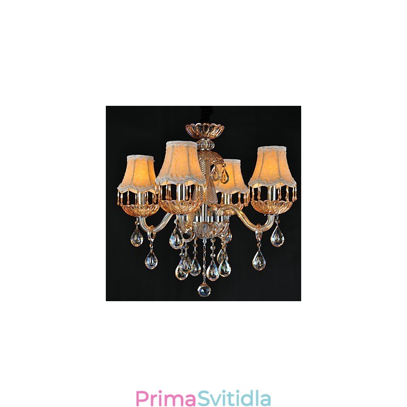 Lustr Crystal Retro Glass 4 Light
