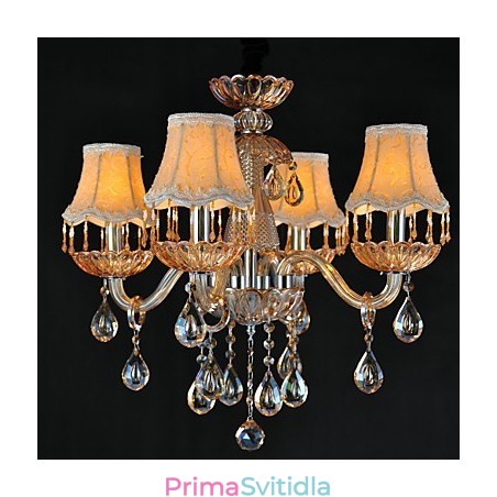 Lustr Crystal Retro Glass 4 Light Lustr Crystal Retro Glass 4 Light