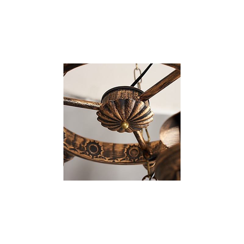 Rustic Lodge Vintage Retro Country Globe Malba pro designéry v mini stylu Kovový lustr