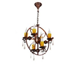 Rustic Lodge Vintage Retro Country Globe Malba pro designéry v mini stylu Kovový lustr