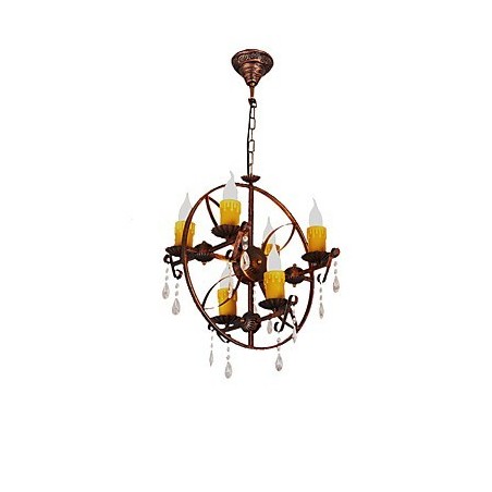Rustic Lodge Vintage Retro Country Globe Malba pro designéry v mini stylu Kovový lustr Rustic Lodge Vintage Retro Country Globe Malba pro designéry v mini stylu Kovový lustr