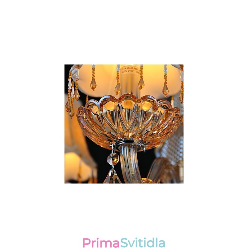Lustr Crystal Retro Glass 4 Light