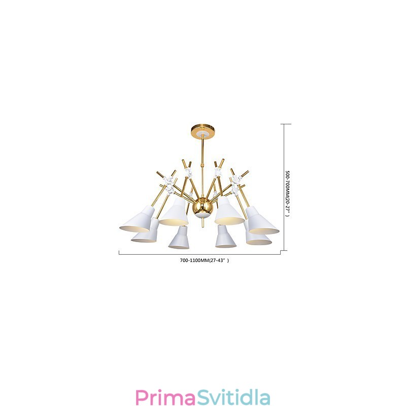 Personalizovaná nastavitelná směrová umělecká lustrová lampa Lustr N