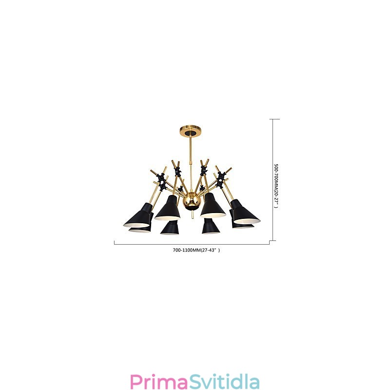 Personalizovaná nastavitelná směrová umělecká lustrová lampa Lustr N