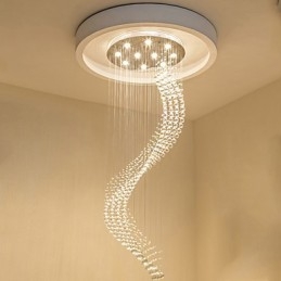 Moderní křišťálové stropní závěsné světlo Vnitřní lustr Domácí závěsné osvětlení Lustrové lampy Svítidla 3W TEPLÉ BÍLÉ žárovky