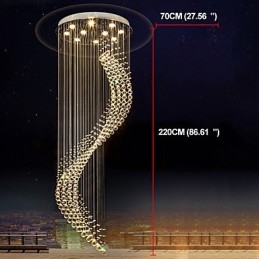 Moderní křišťálové stropní závěsné světlo Vnitřní lustr Domácí závěsné osvětlení Lustrové lampy Svítidla 3W TEPLÉ BÍLÉ žárovky
