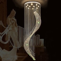 Moderní křišťálové stropní závěsné světlo Vnitřní lustr Domácí závěsné osvětlení Lustrové lampy Svítidla 3W TEPLÉ BÍLÉ žárovky