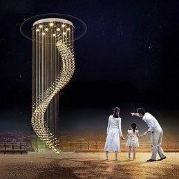 Moderní křišťálové stropní závěsné světlo Vnitřní lustr Domácí závěsné osvětlení Lustrové lampy Svítidla 3W TEPLÉ BÍLÉ žárovky