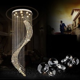 Moderní křišťálové stropní závěsné světlo Vnitřní lustr Domácí závěsné osvětlení Lustrové lampy Svítidla 3W TEPLÉ BÍLÉ žárovky
