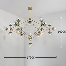 Twenty_one Light Post Moderní evropský styl Modo Kovová skleněná závěsná lampa ve vstupní hale Dekorativní průmyslová lustrová lampa