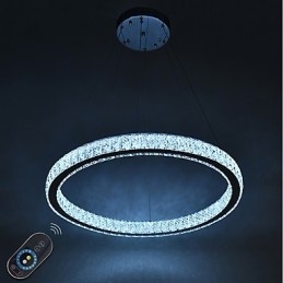Stmívatelné kruhové indoo stropní svítidlo Závěsné světlo Moderní lustrové osvětlení Lustrová lampa s dálkovým ovládáním
