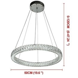 Stmívatelné kruhové indoo stropní svítidlo Závěsné světlo Moderní lustrové osvětlení Lustrová lampa s dálkovým ovládáním