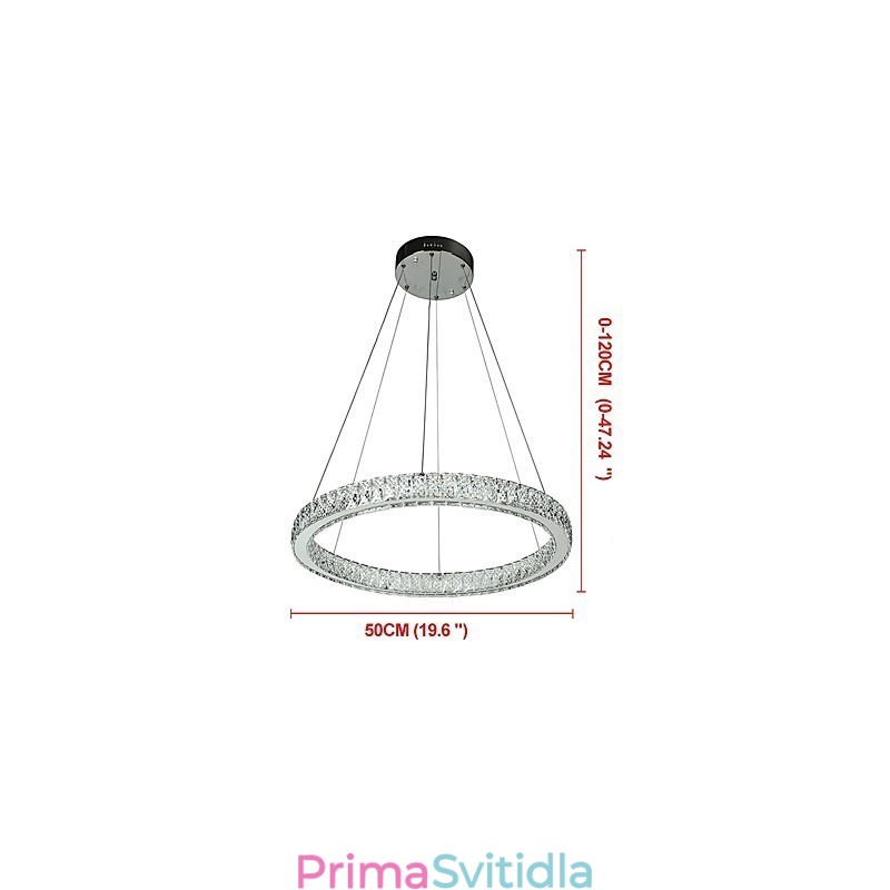 Stmívatelné kruhové indoo stropní svítidlo Závěsné světlo Moderní lustrové osvětlení Lustrová lampa s dálkovým ovládáním