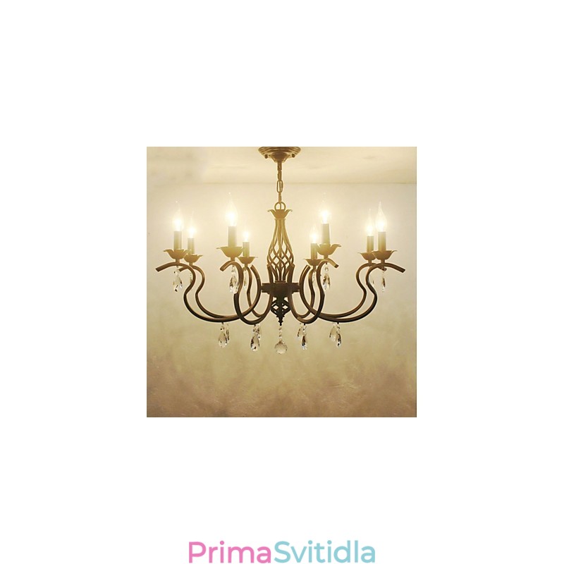 Křišťálový lustr v evropském stylu Jídelní světla Jednoduché kreativní svíčky Lampy a lucerny Novinka Lightig