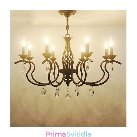 Křišťálový lustr v evropském stylu Jídelní světla Jednoduché kreativní svíčky Lampy a lucerny Novinka Lightig