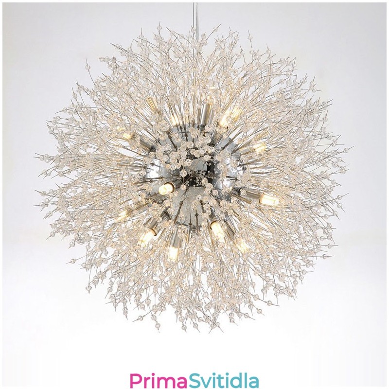 Ohňostroj Globe Pampeliška Chrome Feature Crystal Metal Luster