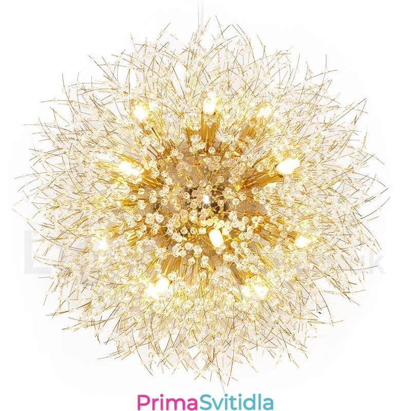 Ohňostroj Globe Pampeliška Chrome Feature Crystal Metal Luster