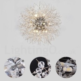 Ohňostroj Globe Pampeliška Chrome Feature Crystal Metal Luster
