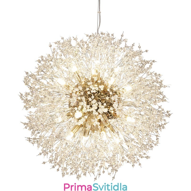 Ohňostroj Globe Pampeliška Chrome Feature Crystal Metal Luster