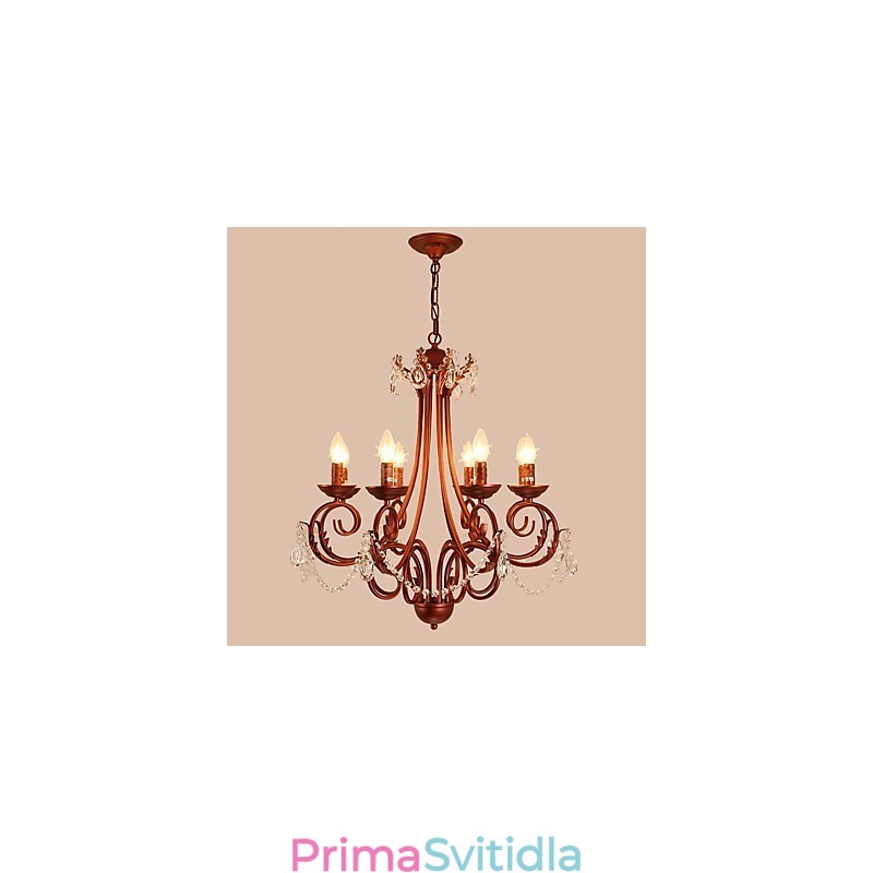Lustr s 8 světly Moderní Současný Tradiční Lodge Vintage Retro Country Malba Funkce pro křišťálový kov