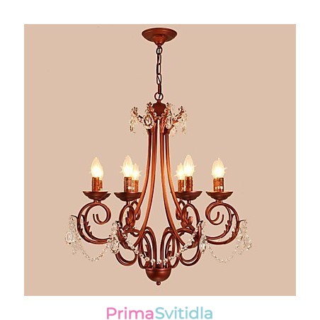 Lustr s 8 světly Moderní Současný Tradiční Lodge Vintage Retro Country Malba Funkce pro křišťálový kov Lustr s 8 světly Moderní Současný Tradiční Lodge Vintage Retro Country Malba Funkce pro křišťálový kov