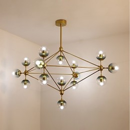 Patnáctový světelný sloupek Moderní evropský styl Modo Kovová skleněná závěsná lampa ve vstupní hale Dekorativní průmyslová lustrová lampa