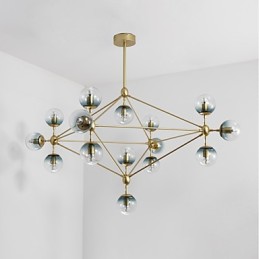 Patnáctový světelný sloupek Moderní evropský styl Modo Kovová skleněná závěsná lampa ve vstupní hale Dekorativní průmyslová lustrová lampa