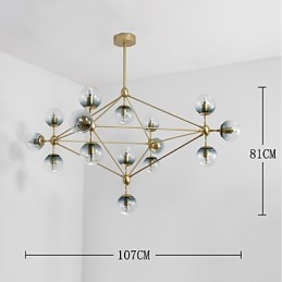 Patnáctový světelný sloupek Moderní evropský styl Modo Kovová skleněná závěsná lampa ve vstupní hale Dekorativní průmyslová lustrová lampa