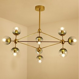 Závěsná lampa v moderním evropském stylu Modo Kovové sklo ve vstupní hale Dekorativní průmyslová lustrová lampa
