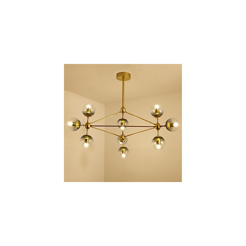 Závěsná lampa v moderním evropském stylu Modo Kovové sklo ve vstupní hale Dekorativní průmyslová lustrová lampa