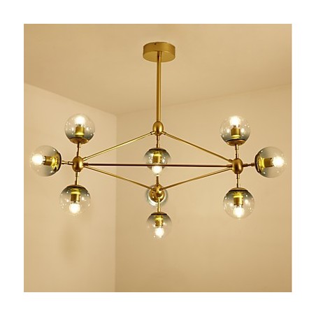 Závěsná lampa v moderním evropském stylu Modo Kovové sklo ve vstupní hale Dekorativní průmyslová lustrová lampa