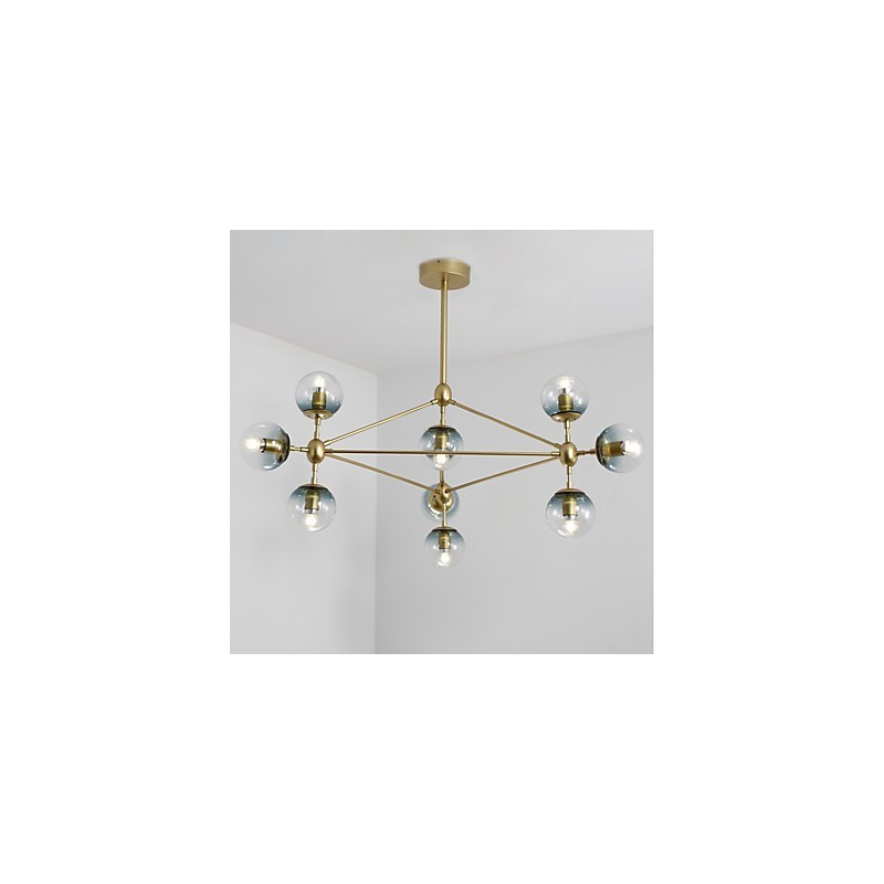 Závěsná lampa v moderním evropském stylu Modo Kovové sklo ve vstupní hale Dekorativní průmyslová lustrová lampa