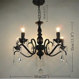 Novinka Osvětlení Evropský styl Kovaná lampa Originalita Individualita Dekorace Svíčka Lampa Lustr