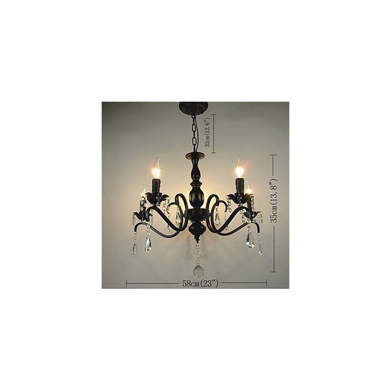 Novinka Osvětlení Evropský styl Kovaná lampa Originalita Individualita Dekorace Svíčka Lampa Lustr