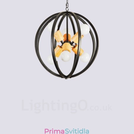 6 Light Iron Retro Vintage závěsné svítidlo s Iron Shade 6 Light Iron Retro Vintage závěsné svítidlo s Iron Shade