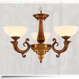 Mramorová lampa v čínském stylu Chandelier Full Copper lampa Chandelier