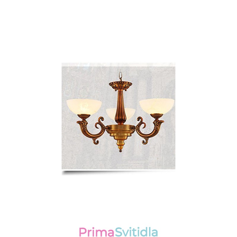 Mramorová lampa v čínském stylu Chandelier Full Copper lampa Chandelier