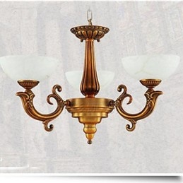 Mramorová lampa v čínském stylu Chandelier Full Copper lampa Chandelier