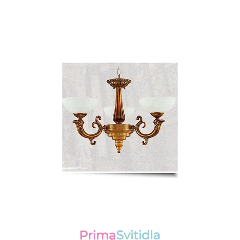 Mramorová lampa v čínském stylu Chandelier Full Copper lampa Chandelier