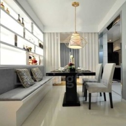 1 lehké retro vintage černé železné závěsné svítidlo s látkovými stínidly