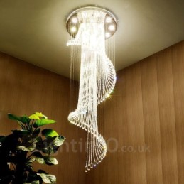 15 světel Moderní křišťálové stropní závěsné světlo Vnitřní lustr Osvětlovací lampy Svítidla s žárovkami