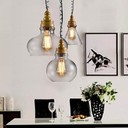 3 Lehké Závěsné svítidlo na kovový lustr v moderním současném mini stylu