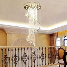 15 světel Moderní křišťálové stropní závěsné světlo Vnitřní lustr Osvětlovací lampy Svítidla s žárovkami