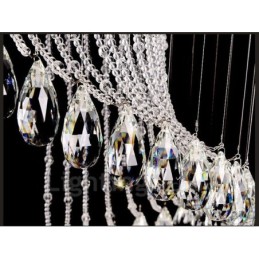 15 světel Moderní křišťálové stropní závěsné světlo Vnitřní lustr Osvětlovací lampy Svítidla s žárovkami