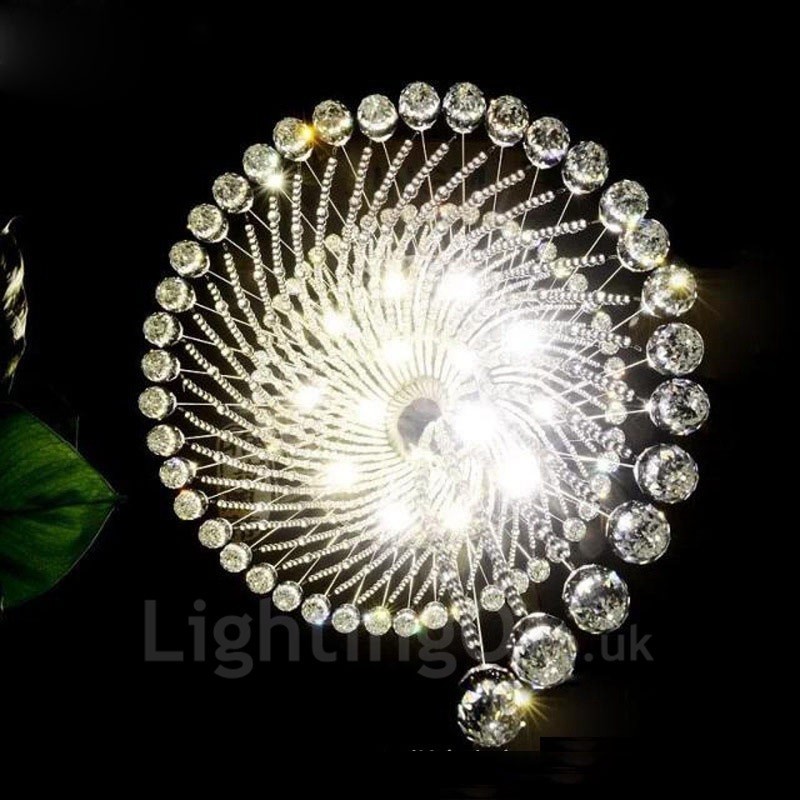15 světel Moderní křišťálové stropní závěsné světlo Vnitřní lustr Osvětlovací lampy Svítidla s žárovkami