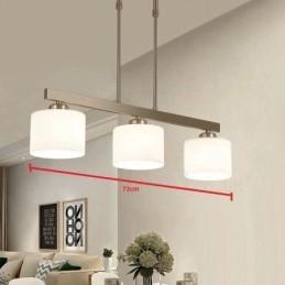 3 svítidla Moderní chromové závěsné svítidlo vnitřní lustr Domácí závěsná svítidla svítidla se skleněnými stínidly