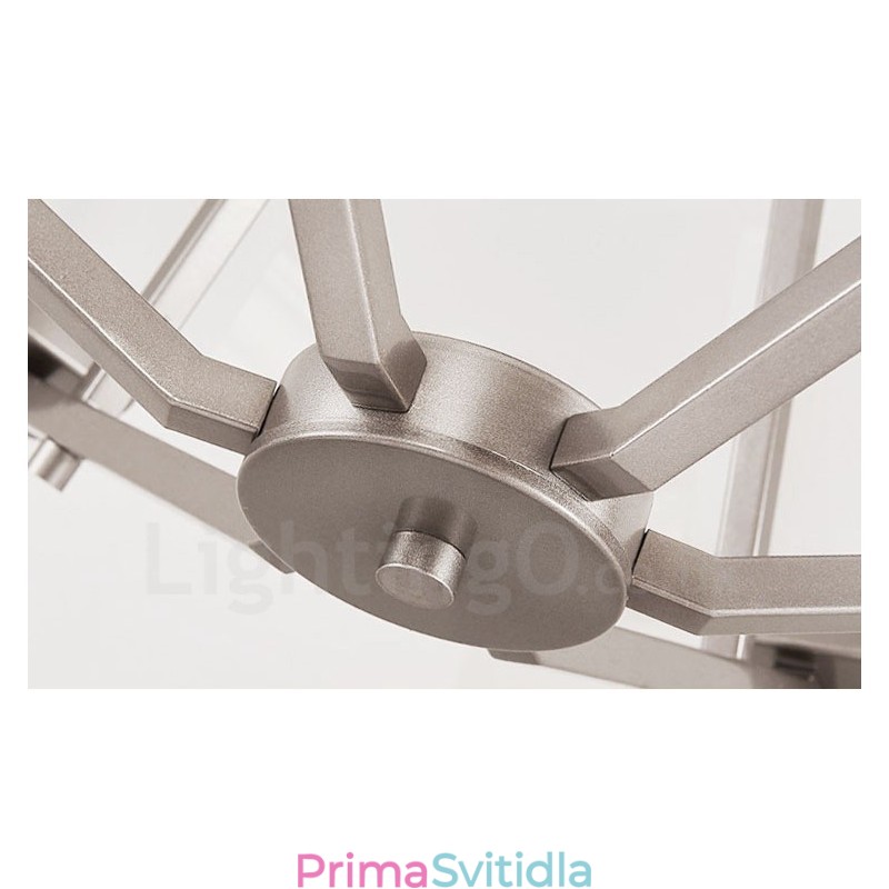 6 světel Chromové závěsné svítidlo Vnitřní moderní lustr Domácí závěsná svítidla Svítidla se skleněnými stínidly