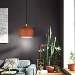 1 Lehká moderní současná závěsná lampa s bílým červeným modrým odstínem
