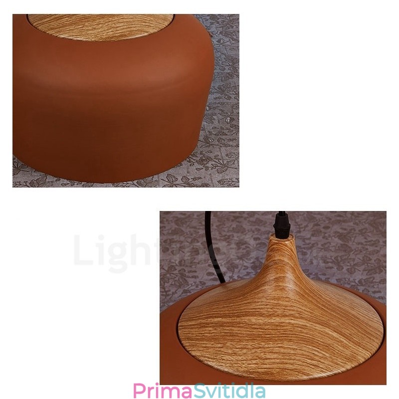 1 Lehká moderní současná závěsná lampa s bílým červeným modrým odstínem